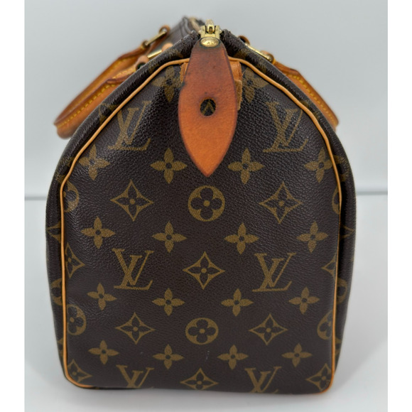 Louis Vuitton Monogram Speedy 30 Boston Bag Hand Brown M41526 Made in USA 2006 - Picture 5 of 16